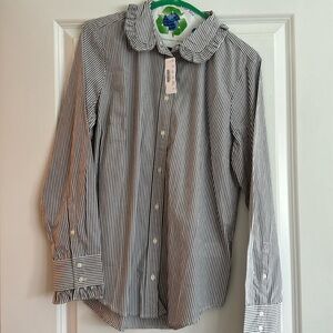 NWT JCrew ruffle blouse size M